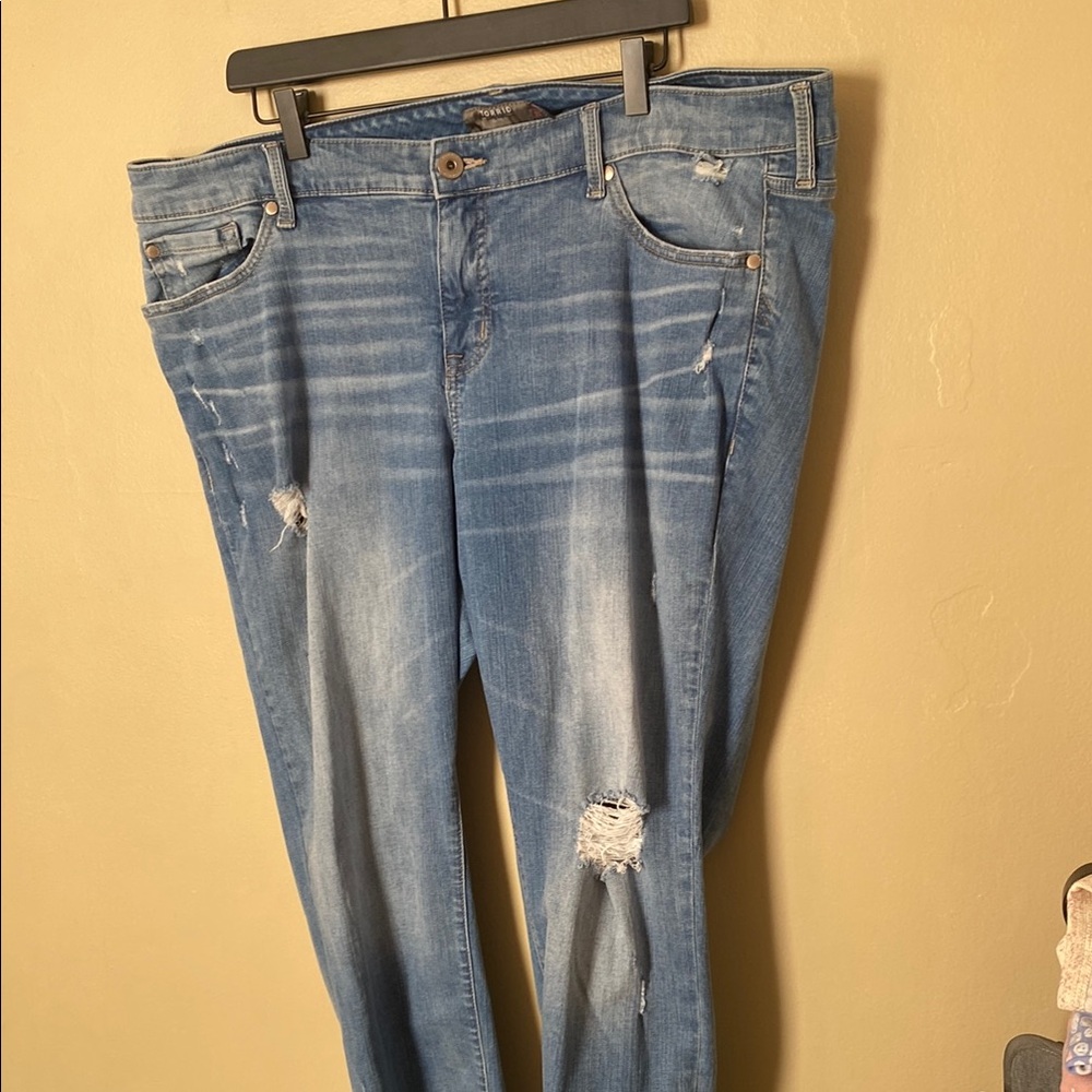 Women's Blue Distressed Jeans
